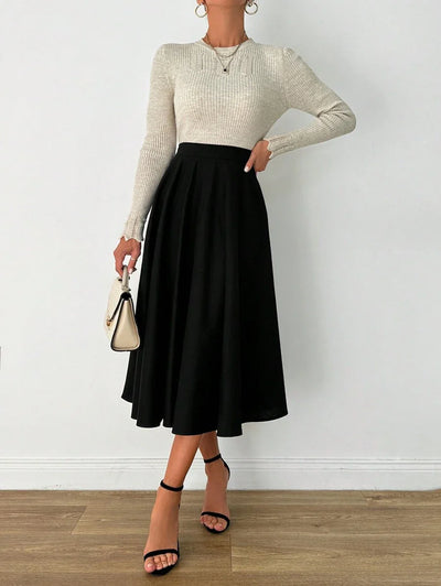 Klassisk medellång kjol