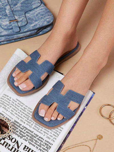 Luxe-inspirerade vita slides med sele