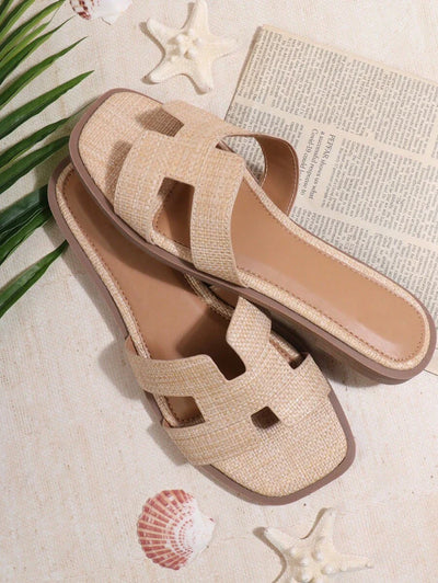 Luxe-inspirerade vita slides med sele