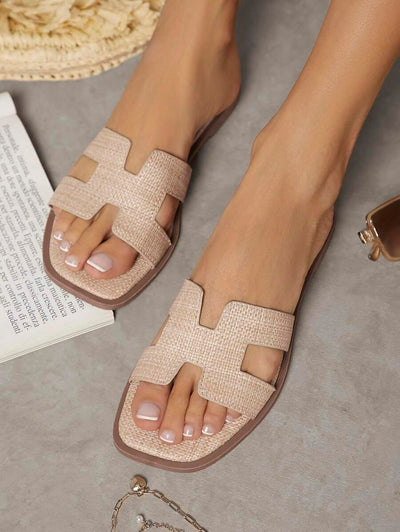 Luxe-inspirerade vita slides med sele