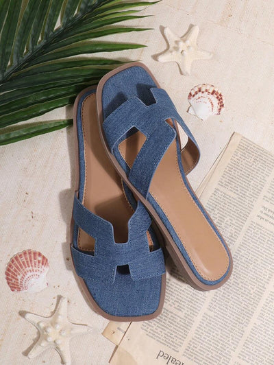 Luxe-inspirerade vita slides med sele