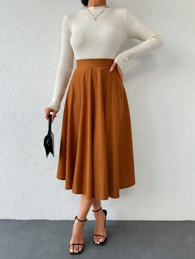 Klassisk medellång kjol