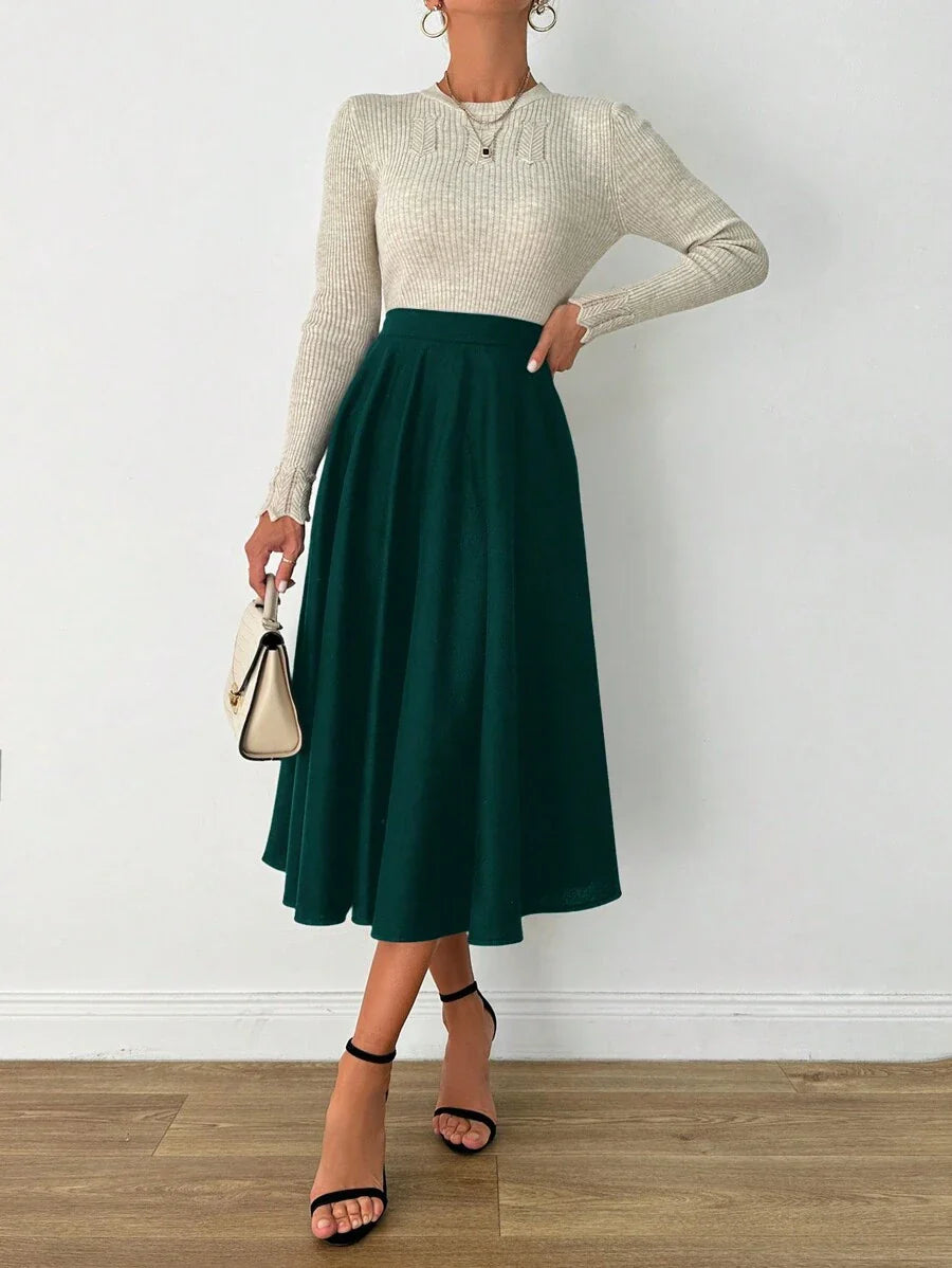 Klassisk medellång kjol