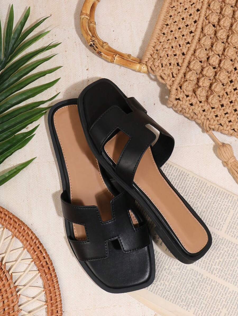 Luxe-inspirerade vita slides med sele