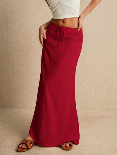 Minimalistisk Kjol med Dragsko