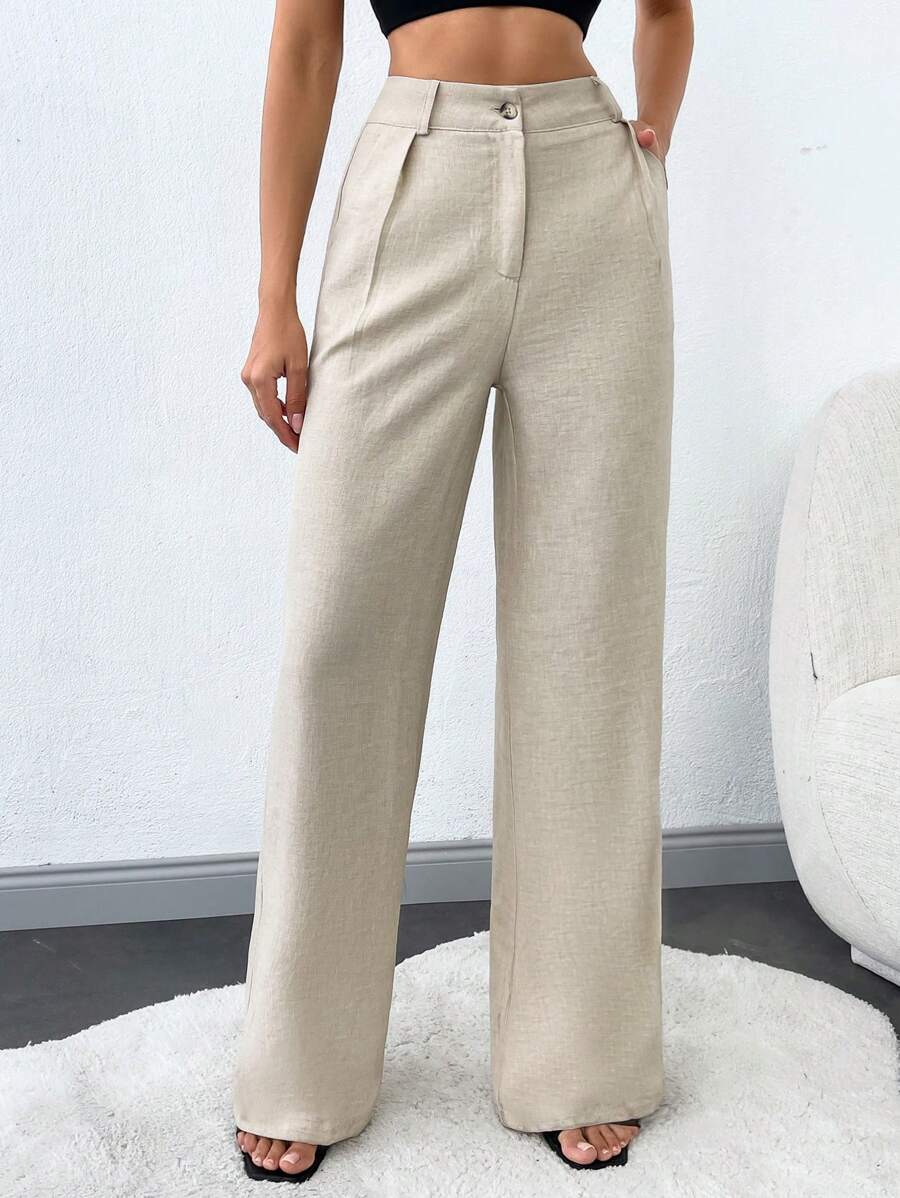 Tall Raka Byxor med Snedfickor