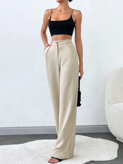 Tall Raka Byxor med Snedfickor