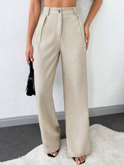 Tall Raka Byxor med Snedfickor