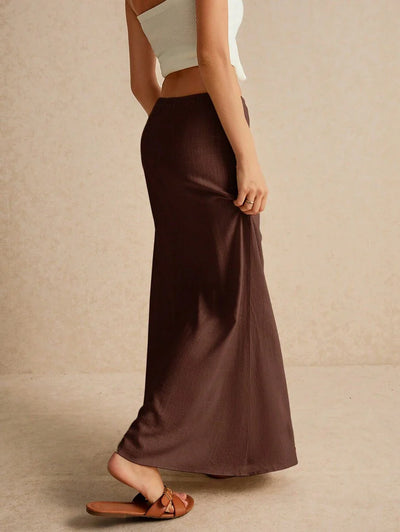 Minimalistisk Kjol med Dragsko