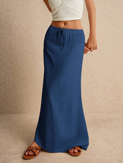 Minimalistisk Kjol med Dragsko