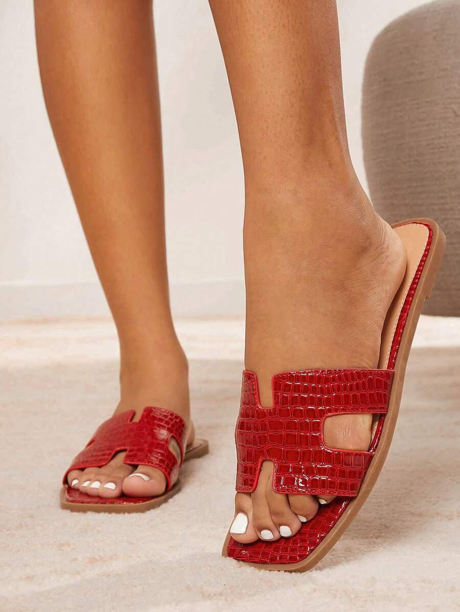 Luxe-inspirerade vita slides med sele