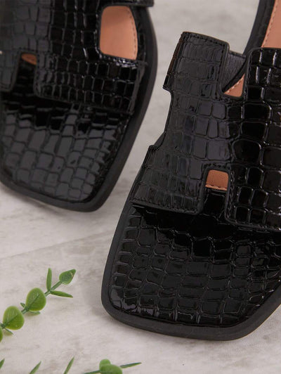 Luxe-inspirerade vita slides med sele