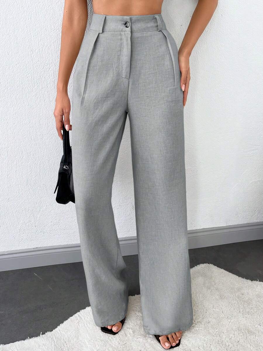 Tall Raka Byxor med Snedfickor