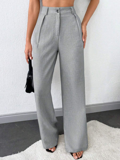 Tall Raka Byxor med Snedfickor