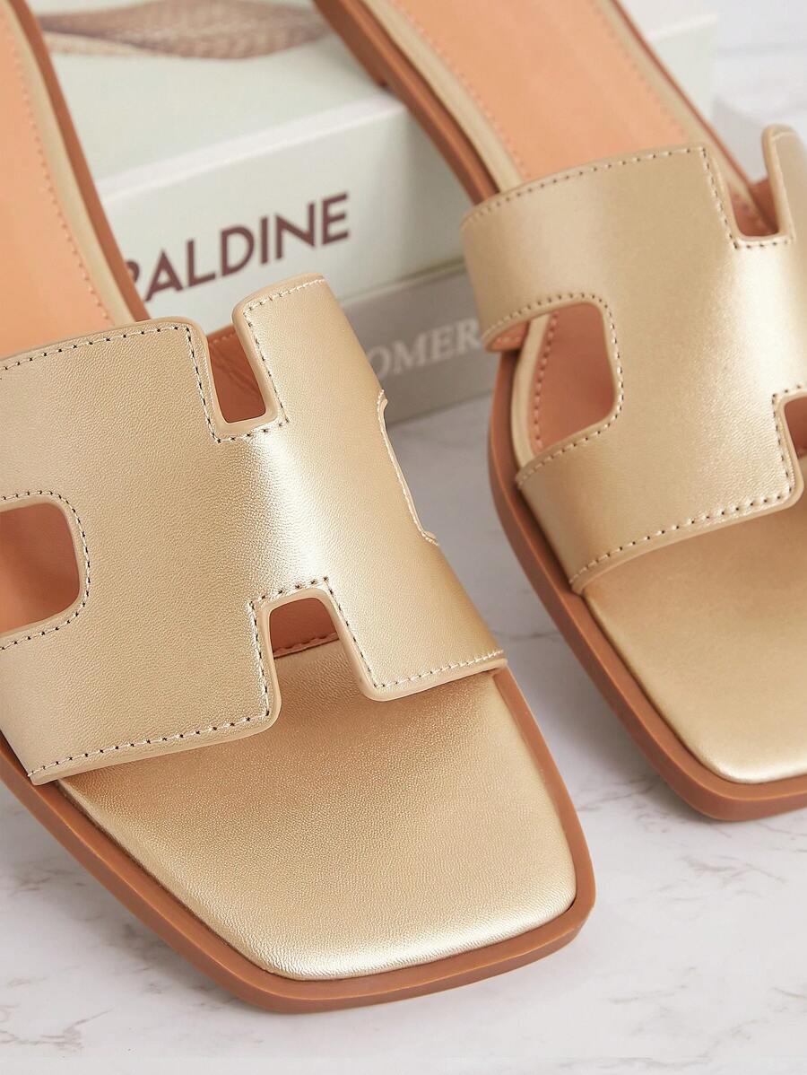 Luxe-inspirerade vita slides med sele