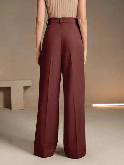 Svarta Raka Byxor med Lös Passform