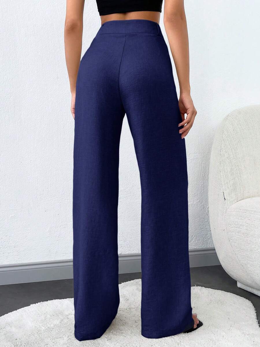 Tall Raka Byxor med Snedfickor