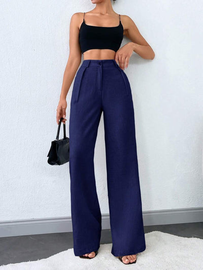 Tall Raka Byxor med Snedfickor