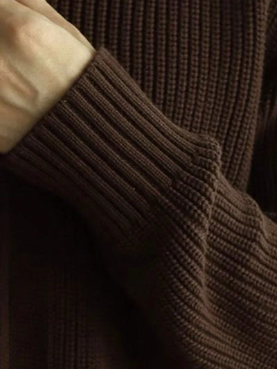 Lång herrcardigan med dragkedja och hög krage