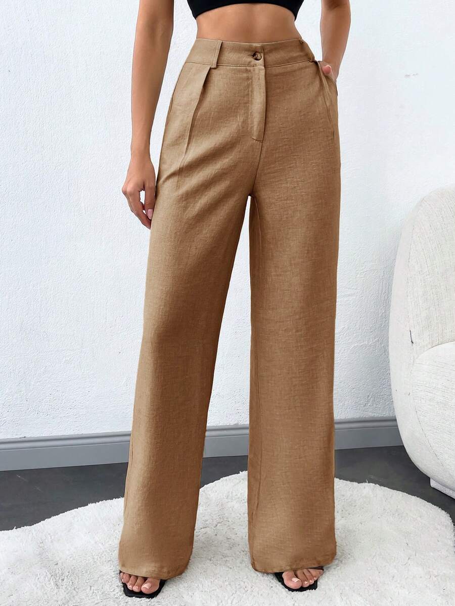 Tall Raka Byxor med Snedfickor