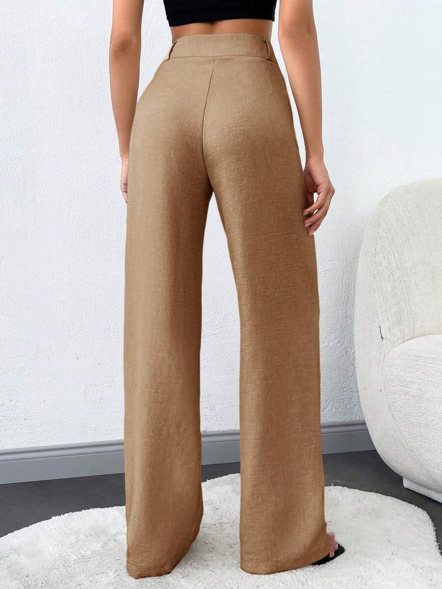 Tall Raka Byxor med Snedfickor