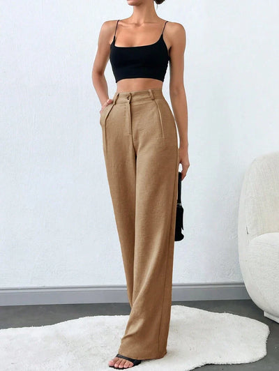 Tall Raka Byxor med Snedfickor