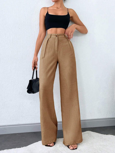 Tall Raka Byxor med Snedfickor