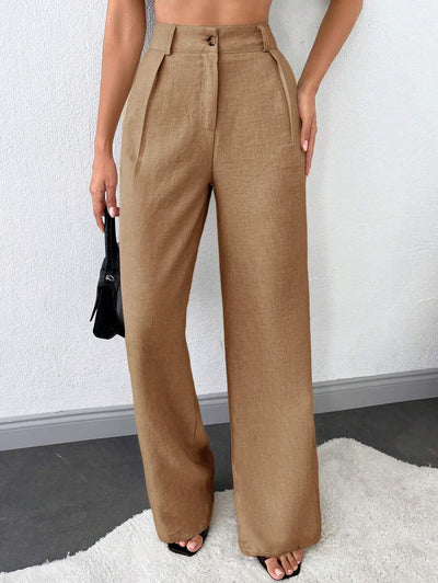 Tall Raka Byxor med Snedfickor