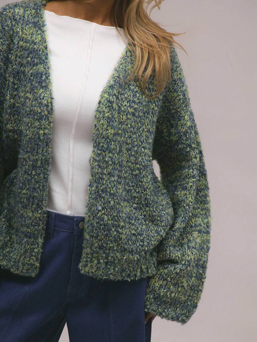 Oversize stickad kofta