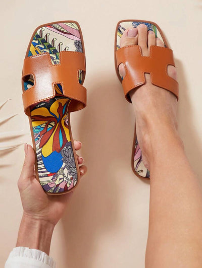 Luxe-inspirerade vita slides med sele