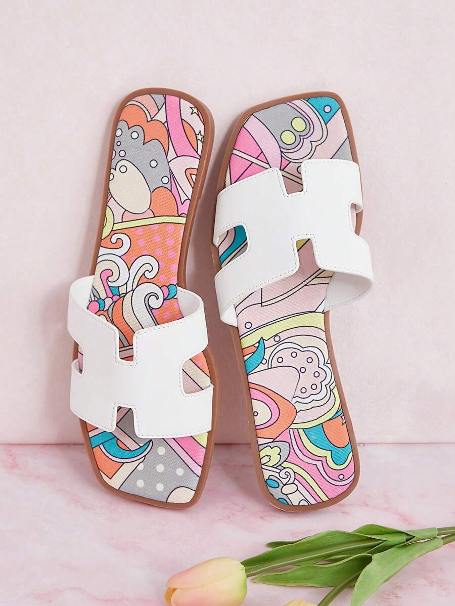 Luxe-inspirerade vita slides med sele