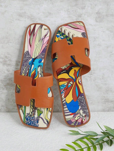 Luxe-inspirerade vita slides med sele