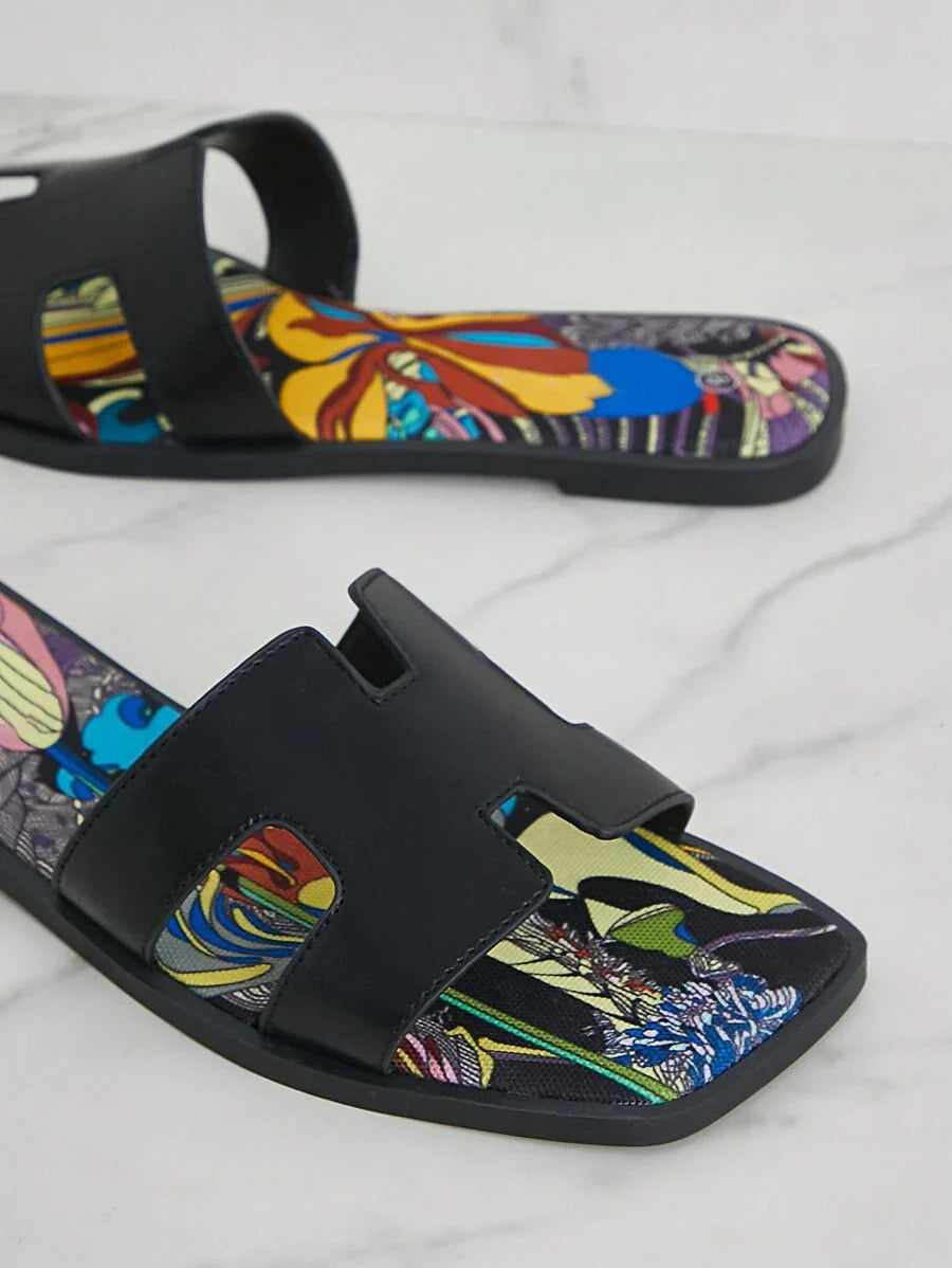 Luxe-inspirerade vita slides med sele