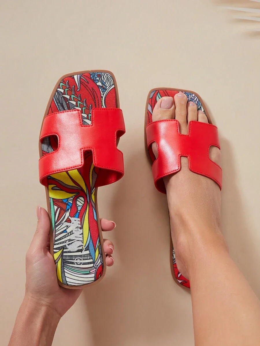 Luxe-inspirerade vita slides med sele