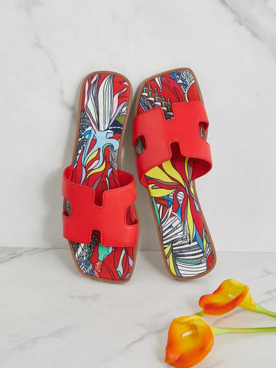 Luxe-inspirerade vita slides med sele