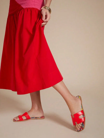 Luxe-inspirerade vita slides med sele