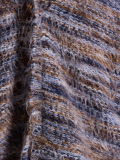 Oversized texturerad cardigan med ränder