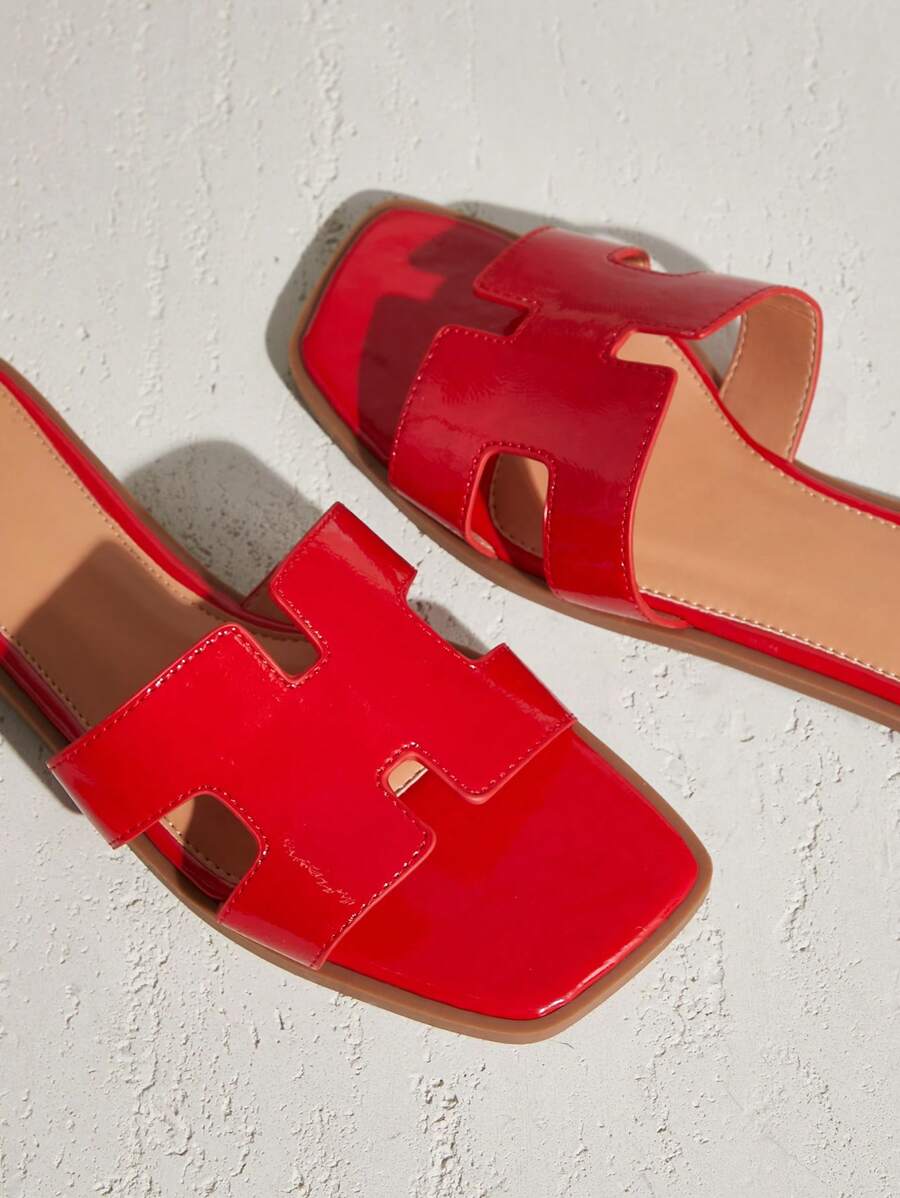 Luxe-inspirerade vita slides med sele