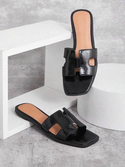 Luxe-inspirerade vita slides med sele