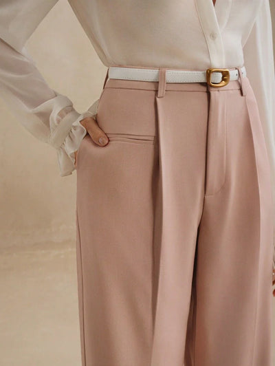 Svarta Raka Byxor med Lös Passform