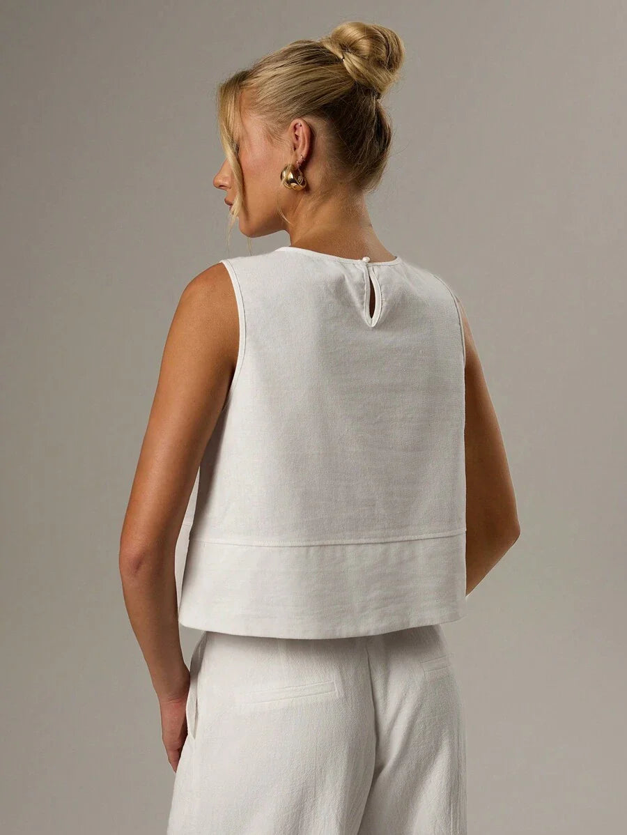 Ärmlös blus med rund hals – Forever 21