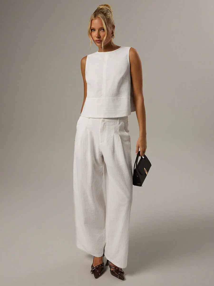 Ärmlös blus med rund hals – Forever 21