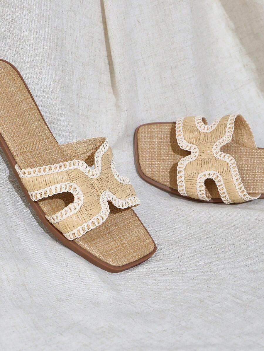 Luxe-inspirerade vita slides med sele