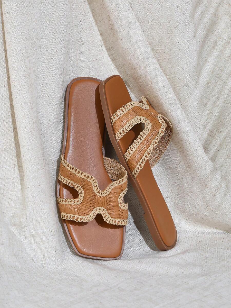 Luxe-inspirerade vita slides med sele