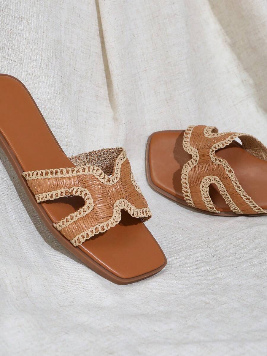 Luxe-inspirerade vita slides med sele