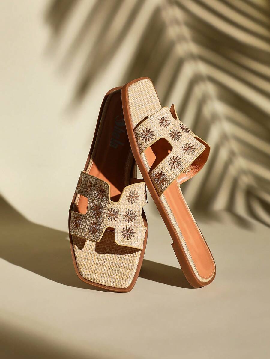 Luxe-inspirerade vita slides med sele