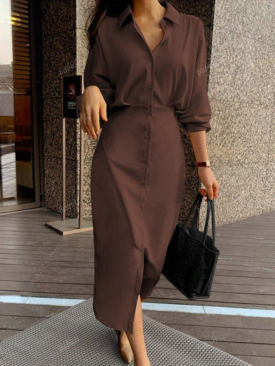 Fransk Skjortklänning med Midjeband