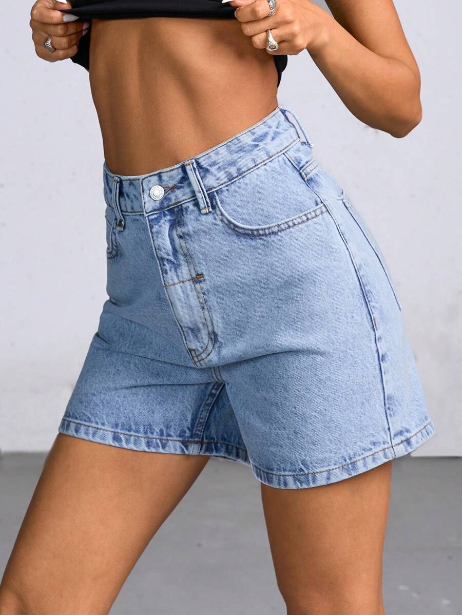 Mångsidiga denimshorts för dam