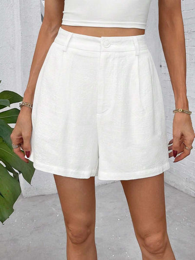 Linneshorts med Bambu­detaljer