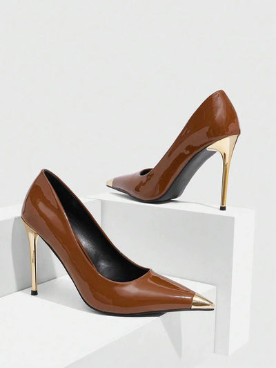 Eleganta pumps med spetsig tå